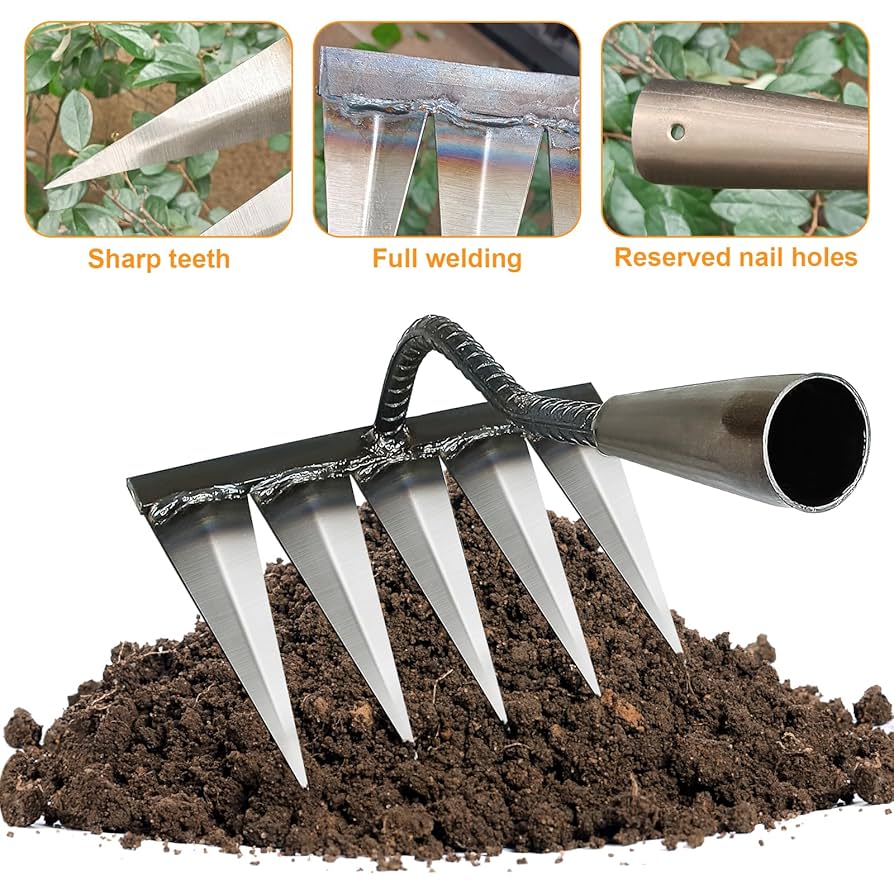 5 Teeth Carbon Steel Garden Weeding